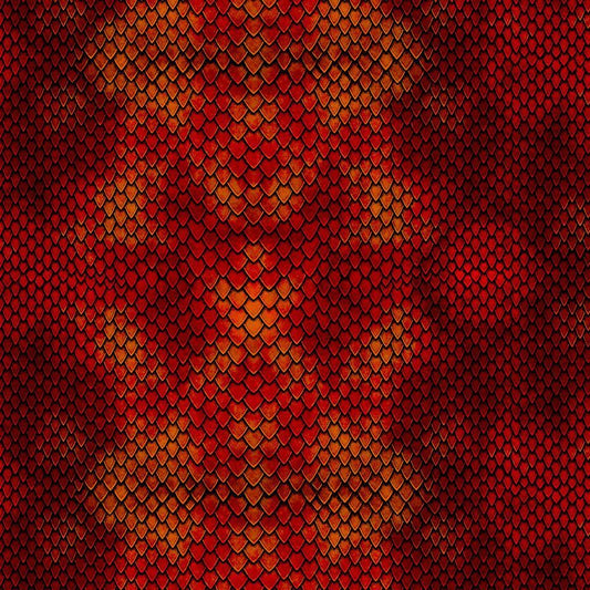 Orange Dragon Scale Cotton 44"/45" Fabric Per Yard