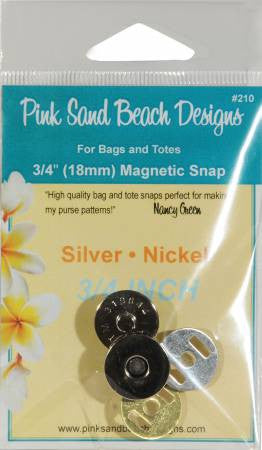 Magnetic Purse Snap 3/4in - 3 color choices