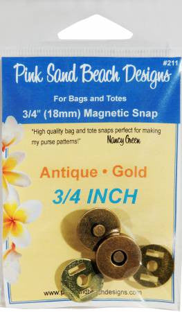 Magnetic Purse Snap 3/4in - 3 color choices