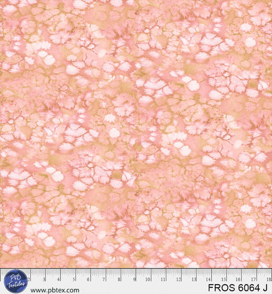 Peach / Coral Frost FROS-6064-J Cotton 44/45 Fabric Per Yard