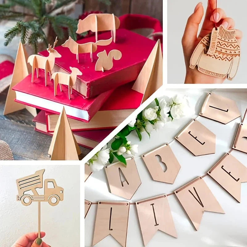 Unfinished Wood Sheets for Crafts - 6x4in/15x10cm (4/8/15 Pcs) | DIY Arts & Projects