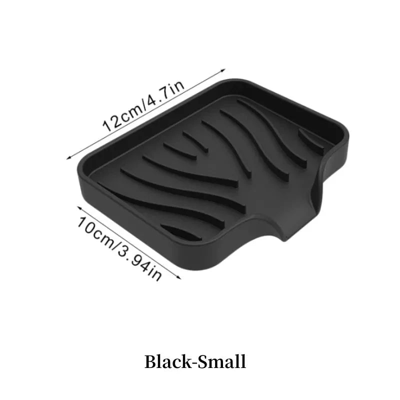 Silicone Drain Soap Dish - Anti-Slip Sink Tray for Kitchen & Bathroom