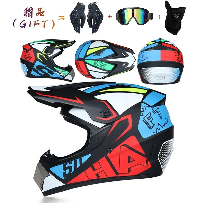 Safety Motocross Helmet Casco Motocross Bicycle Downhill Capacete ATV Cross Helmet Child Motorcycle Helmet Dot Abs 1KG Unisex