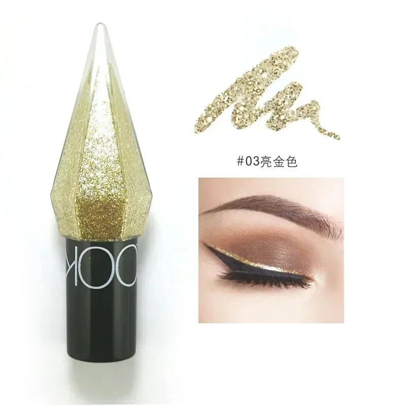 Diamond Shiny Eyeliner Waterproof Silver Rose Gold Glitter Eye Shadow