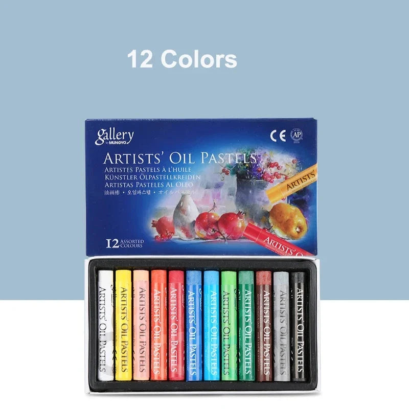 Artist Oil Pastel Set - 12/25/50 Colors, Non-Toxic Washable Crayons for Drawing & Painting