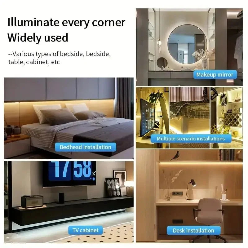 LED COB USB Strip Light – Touch Dimmer Indoor Lighting