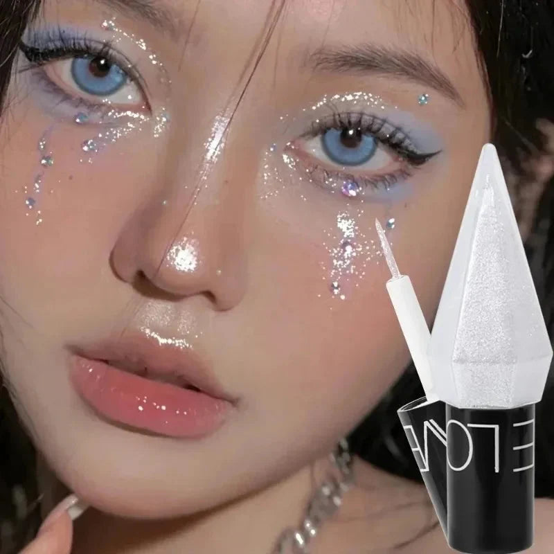 Diamond Shiny Eyeliner Waterproof Silver Rose Gold Glitter Eye Shadow
