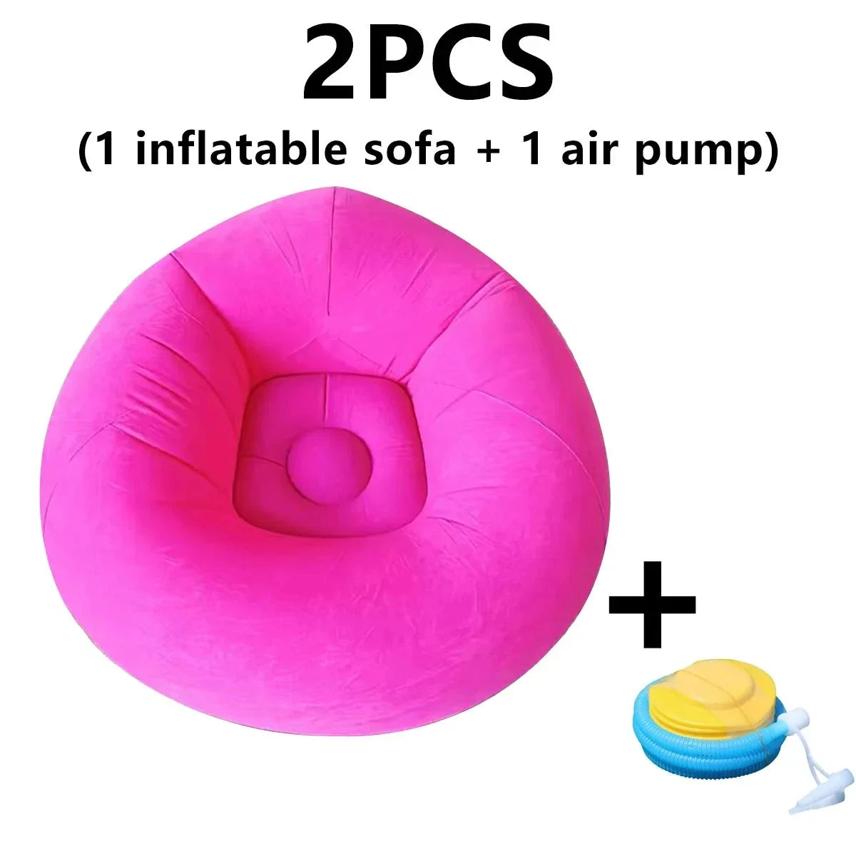 Inflatable PVC Sofa with Air Pump – Outdoor Camping & Travel