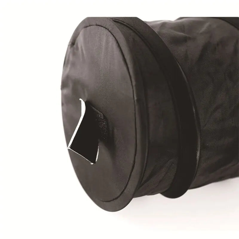 Car Trash Can Portable Durable Foldable Hanging Car Storage Bucket Chair Back Oxford Cloth Storage Bag Trash Can 1pc