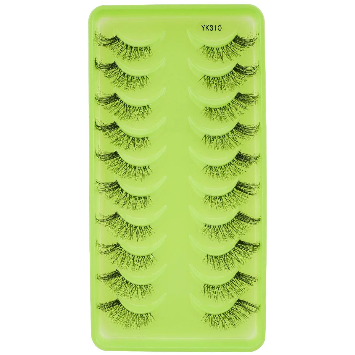 New Half Eyelashes 3D Cat Eye Lashes Clear Stem False Lashes