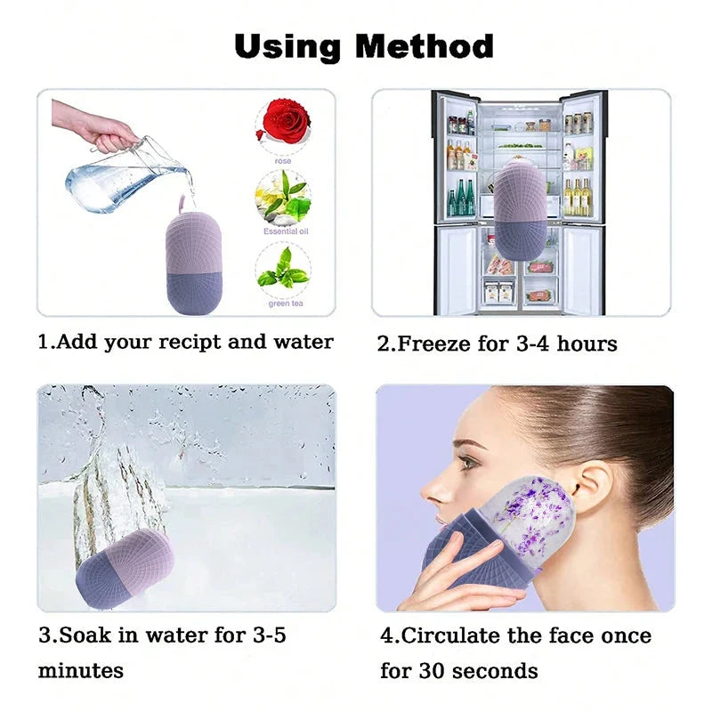 Ice Roller for Face – Silicone Cooling & Firming Skin Tool