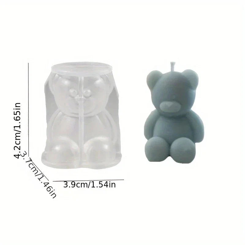 Silicone Bear Mold – Cute 3D Animal Candle, Soap & Resin Mold for DIY Crafts, Aromatherapy & Home Décor