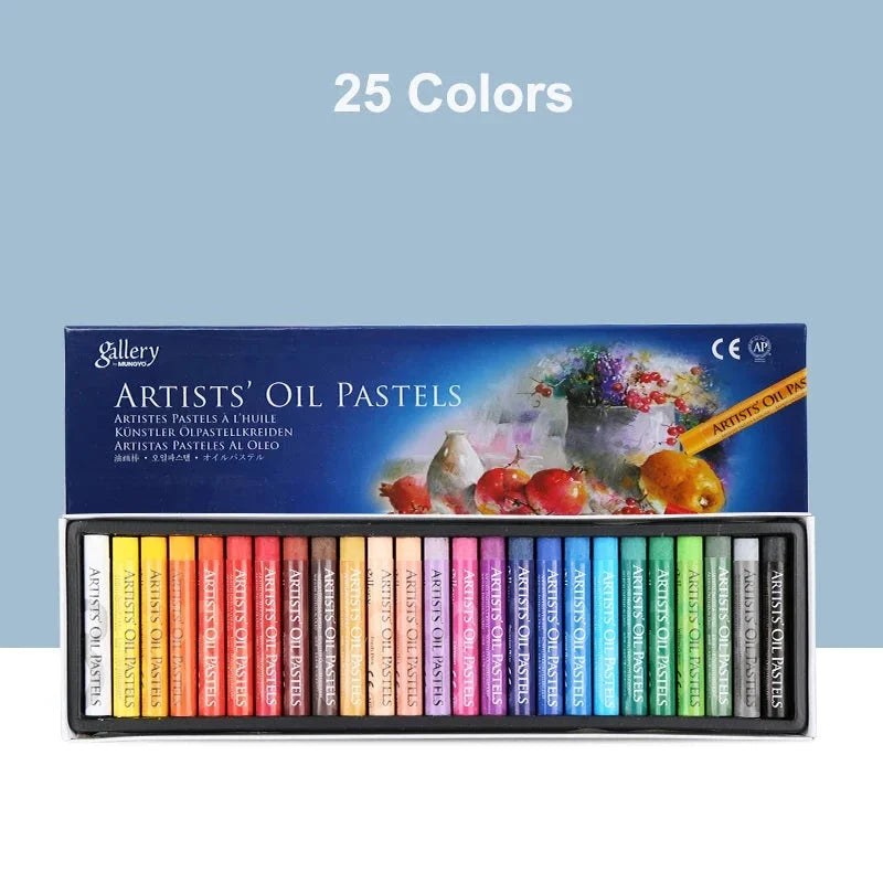 Artist Oil Pastel Set - 12/25/50 Colors, Non-Toxic Washable Crayons for Drawing & Painting