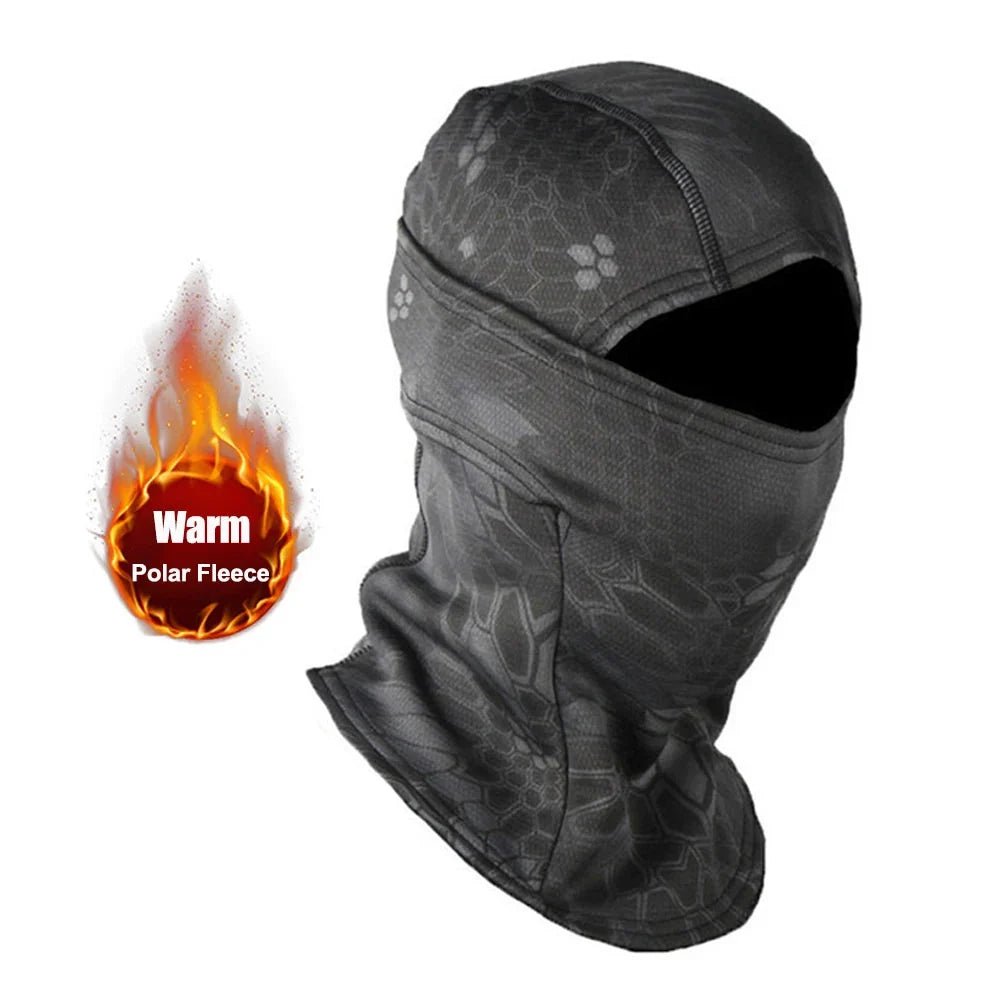 Winter Fleece Camouflage Balaclava - Cold-Proof Full Face Mask for Skiing & Cycling