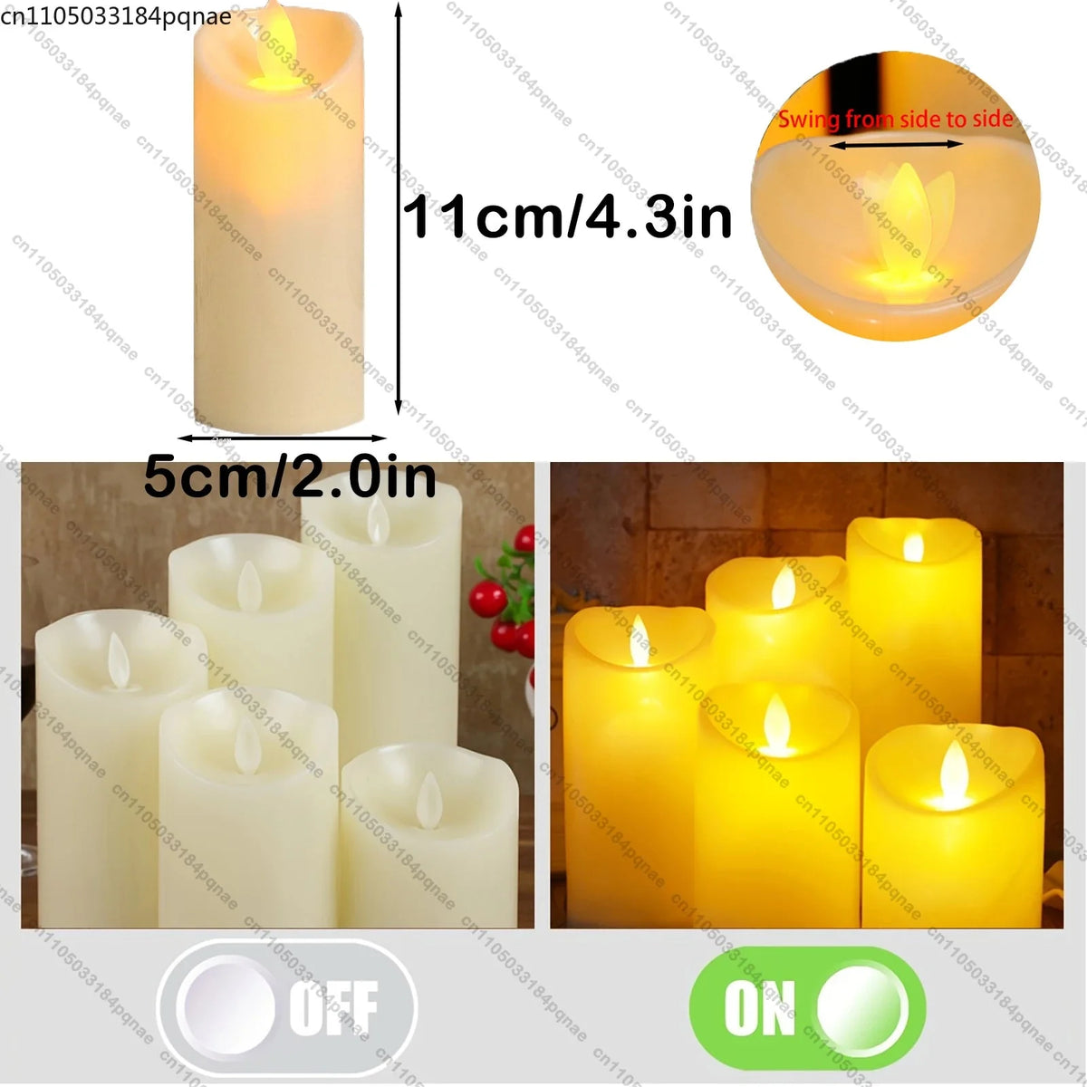 10-120pcs Flameless LED Flickering Pillar Candles – Battery-Operated, Safe, and Reusable for Weddings, Parties, and Home Décor