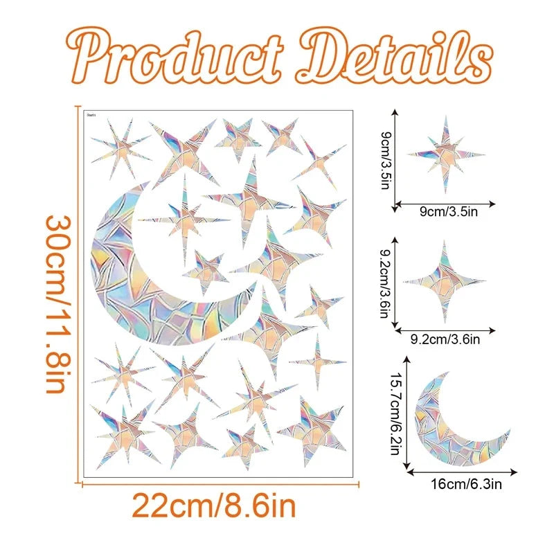 Rainbow Suncatcher Window Stickers – PVC Prism Decals