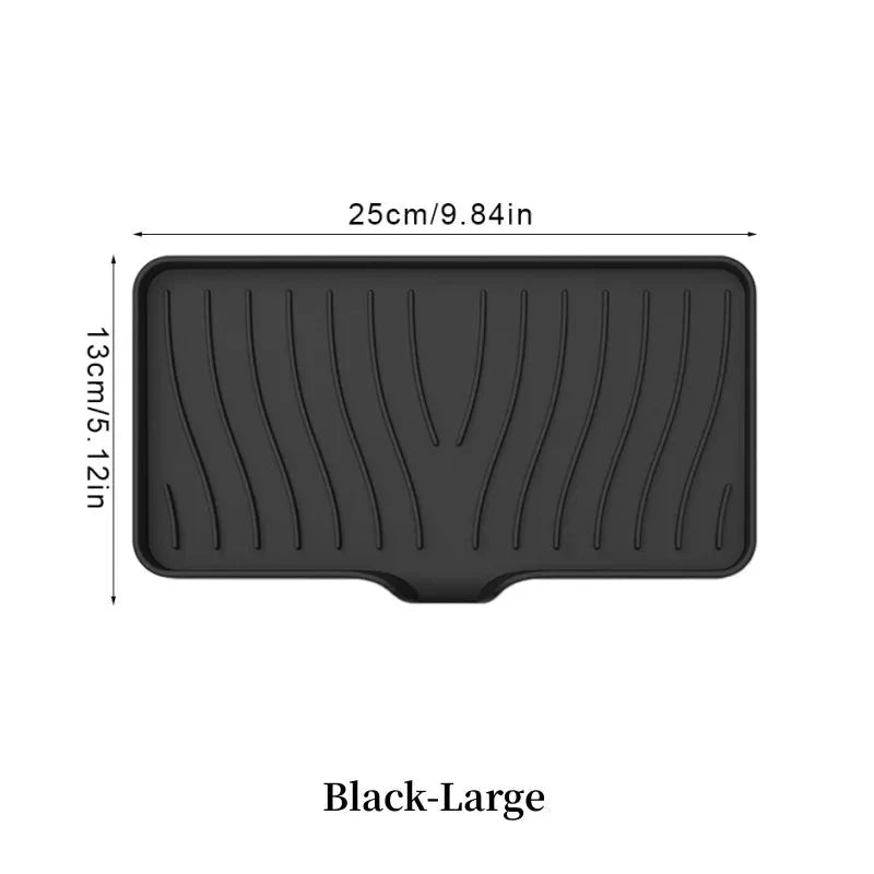 Silicone Drain Soap Dish - Anti-Slip Sink Tray for Kitchen & Bathroom