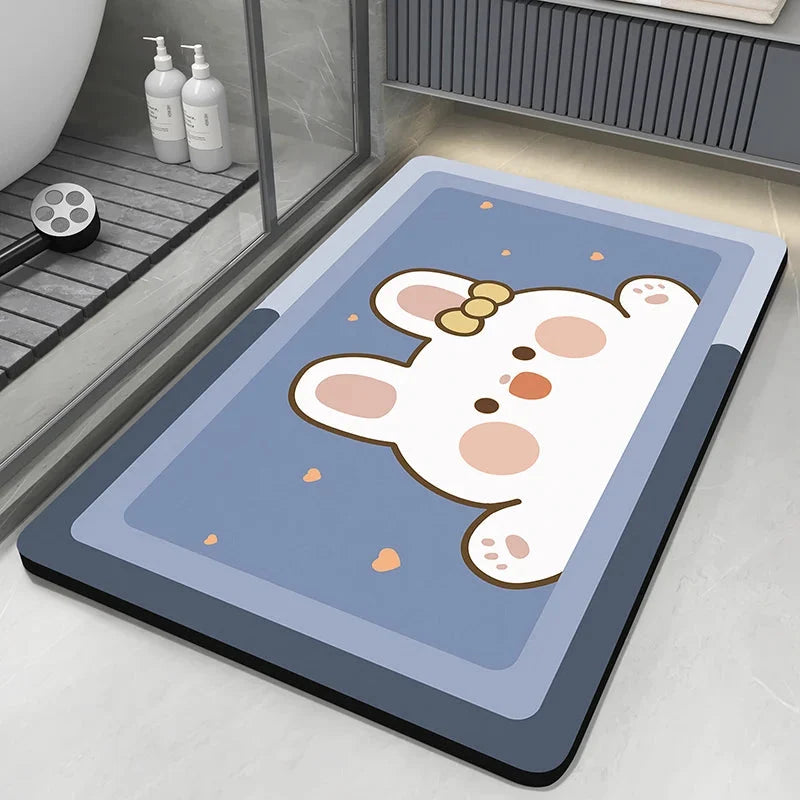 Diatomaceous Earth Bath Mat – Quick-Dry Non-Slip Absorbent Rug