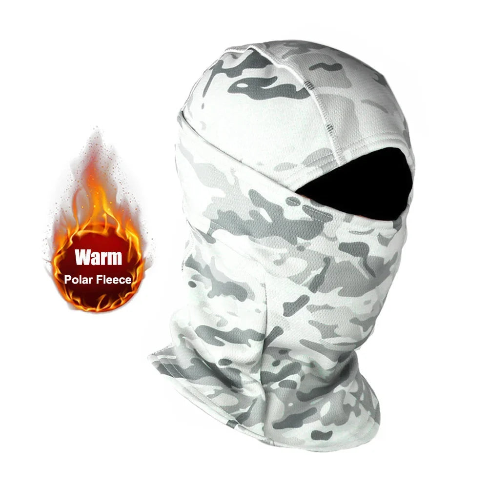 Winter Fleece Camouflage Balaclava - Cold-Proof Full Face Mask for Skiing & Cycling