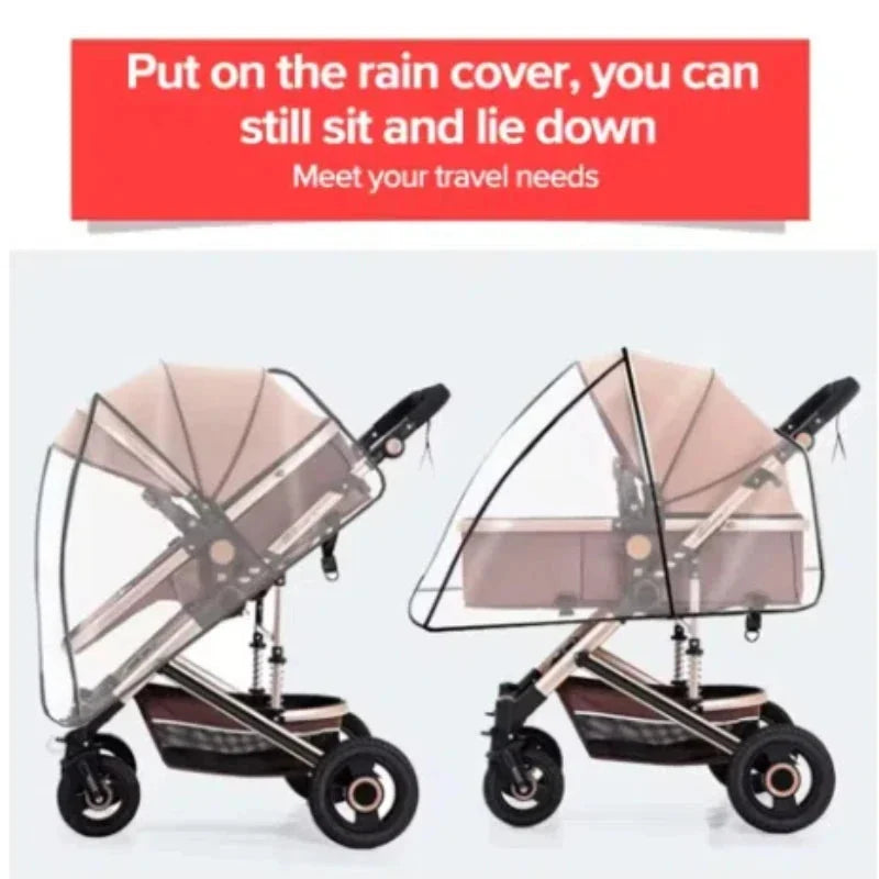Universal Waterproof Rain Cover for Prams Transparent Dust Cover