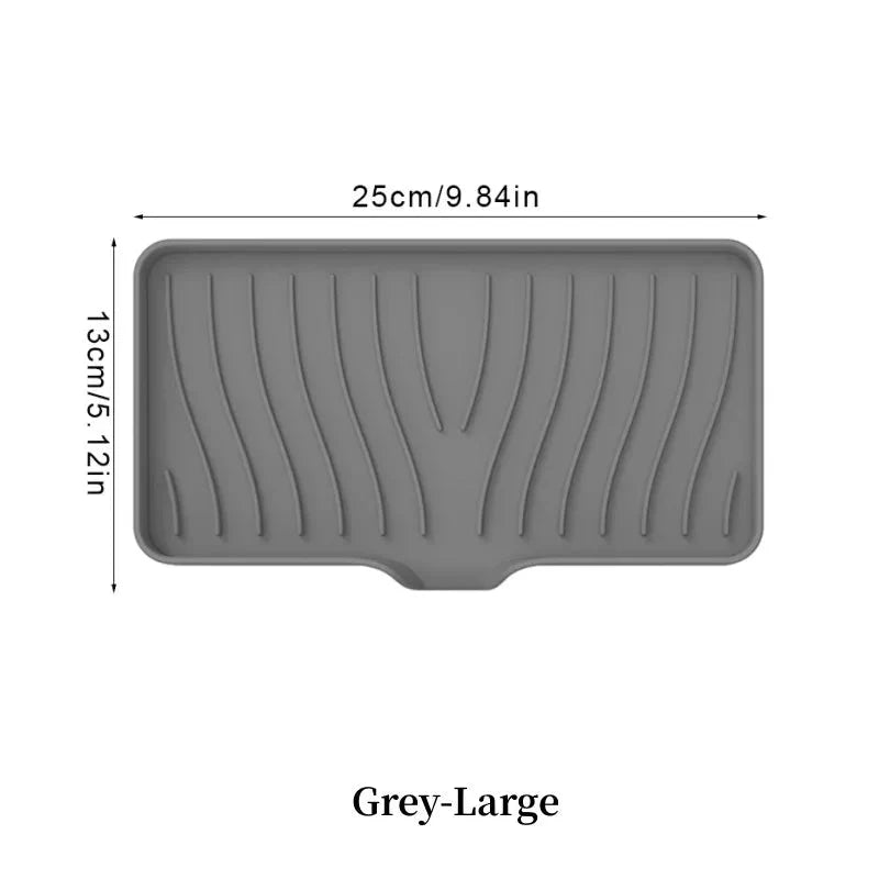 Silicone Drain Soap Dish - Anti-Slip Sink Tray for Kitchen & Bathroom
