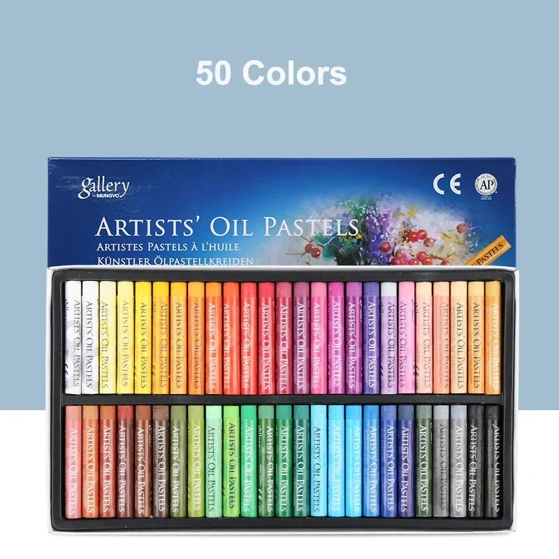 Artist Oil Pastel Set - 12/25/50 Colors, Non-Toxic Washable Crayons for Drawing & Painting