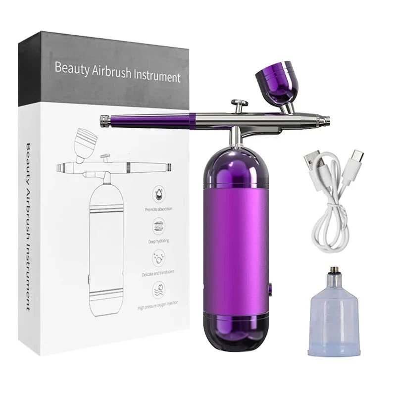 Portable Airbrush Nail Kit with Compressor - For Nails, Art, Cake, and Crafts