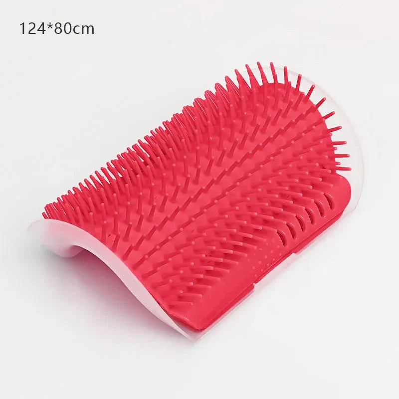 Cat Massage Brush & Hair Remover – Self-Grooming Wall Corner Comb for Cats | Detachable, Easy-Clean Pet Massage Tool