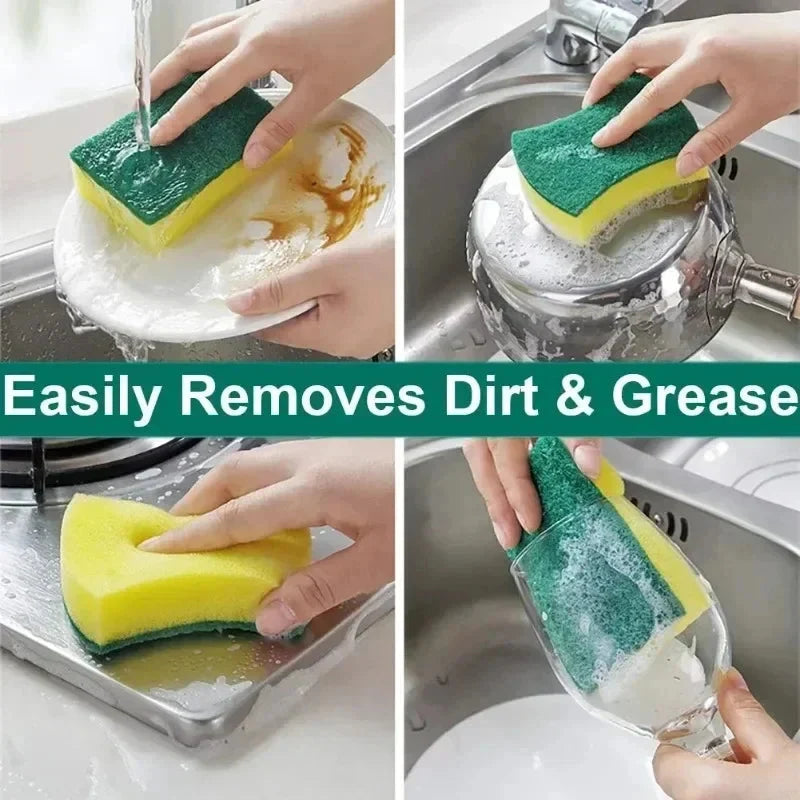 Double-Sided Magic Cleaning Sponge – Rust & Stain Remover for Kitchen