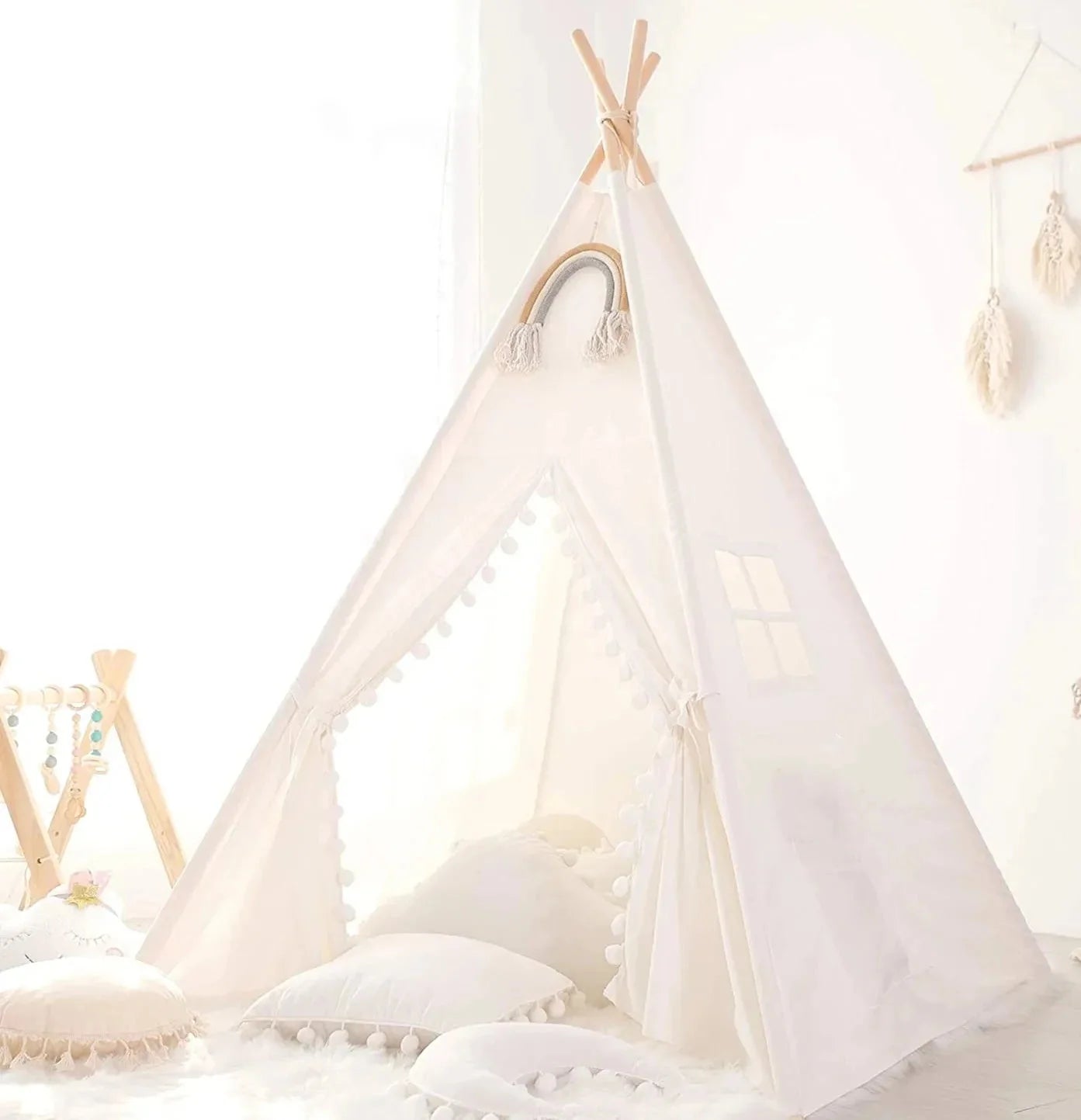 Portable Kids Play Tent Wigwam Teepee Playhouse