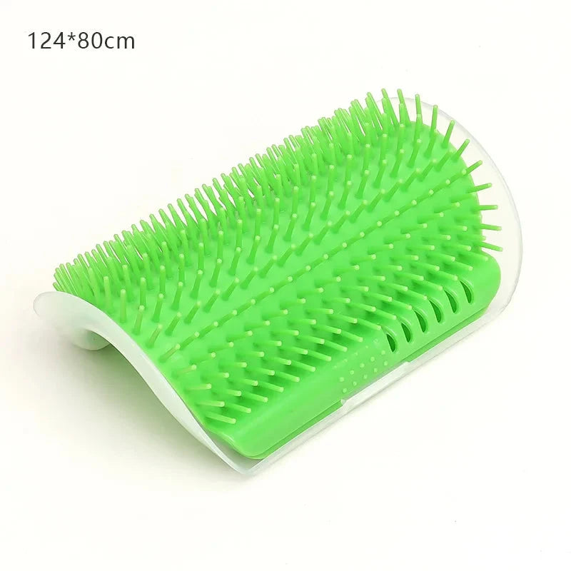 Cat Massage Brush & Hair Remover – Self-Grooming Wall Corner Comb for Cats | Detachable, Easy-Clean Pet Massage Tool