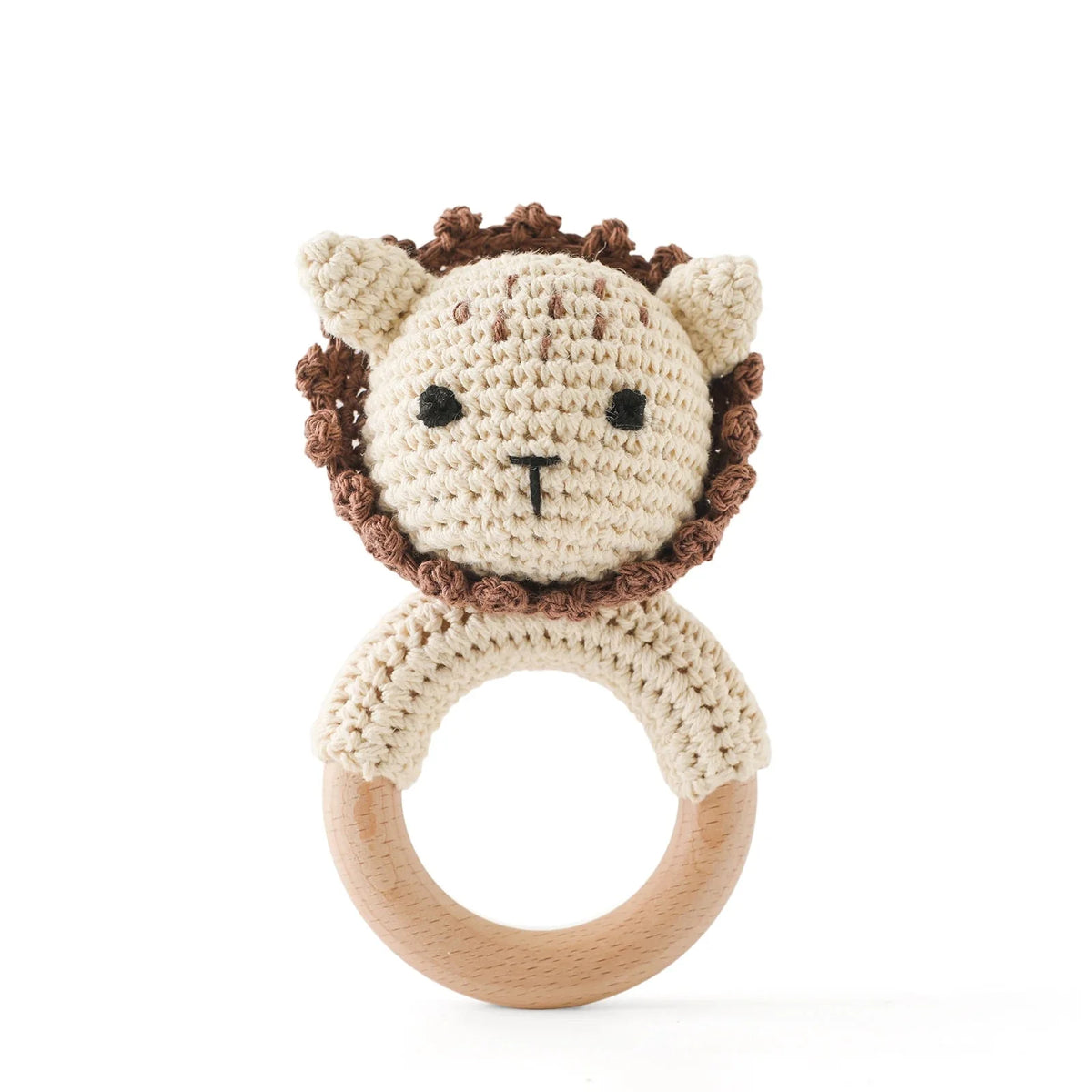 Crochet Animal Rattle Baby Toy Montessori Teether