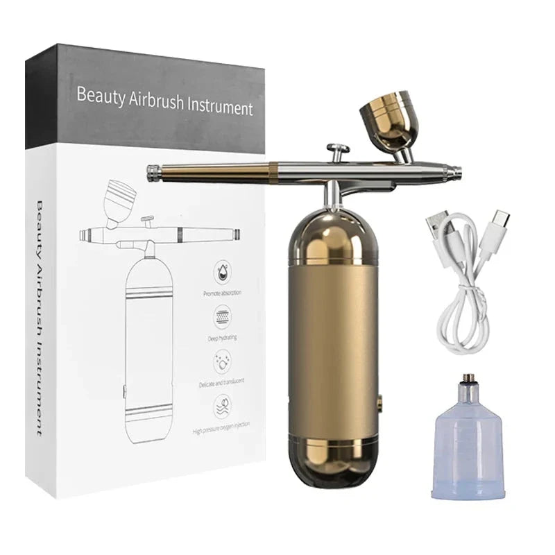 Portable Airbrush Nail Kit with Compressor - For Nails, Art, Cake, and Crafts