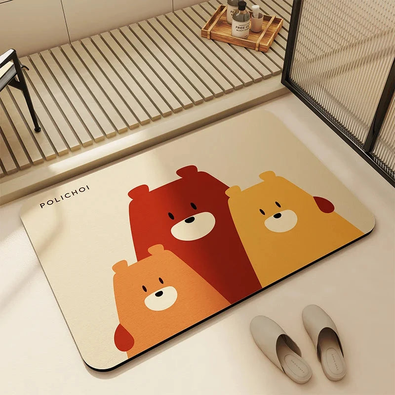 Diatomaceous Earth Bath Mat – Quick-Dry Non-Slip Absorbent Rug