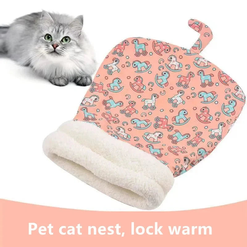 Autumn Winter Cat Kennel – Closed Cozy Sleeping Bag for Cats