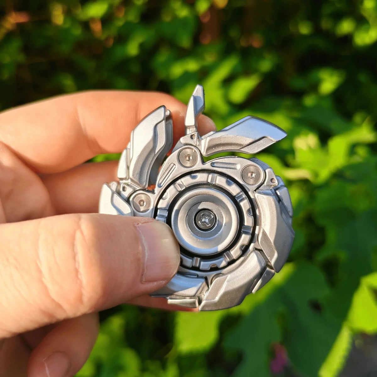 EDC Open Armor Metal Spinning Top – Magnetic Fidget Slider Toy for Adults | Stress Relief Spinner with Mecha Design & Smooth Rotation