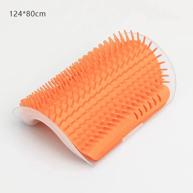 Cat Massage Brush & Hair Remover – Self-Grooming Wall Corner Comb for Cats | Detachable, Easy-Clean Pet Massage Tool