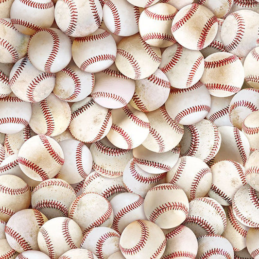 Packed Baseball Ball Fitness Fanatic 44"/45" Fabric Per Yard
