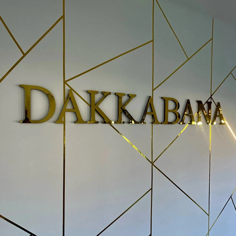 Gold Mirror 3D Letter Wall Stickers – Acrylic Peel & Stick Decor