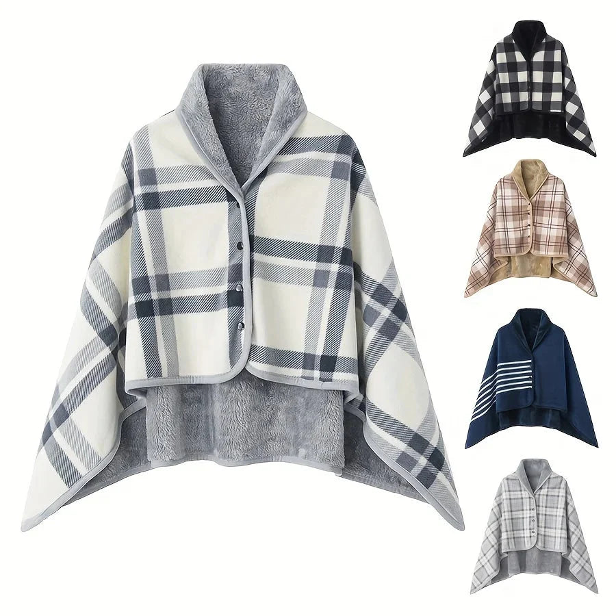 Wearable Blanket Shawl – Flannel Lazy Office Wrap
