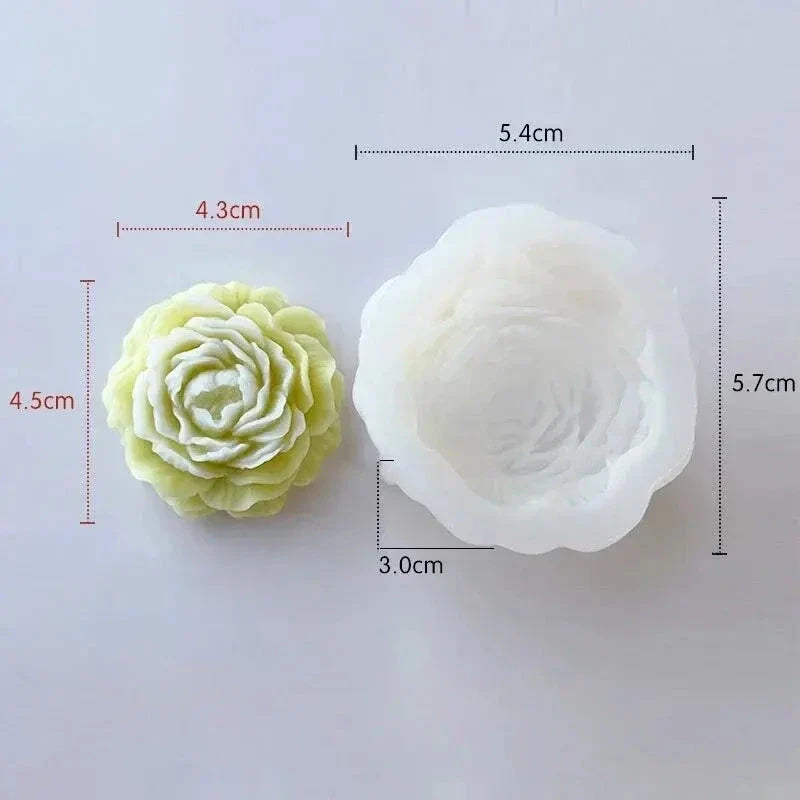 3D Peony Flower Silicone Candle Mold – DIY Relief Candle, Soap & Resin Mold for Handmade Crafts, Gifts & Home Décor