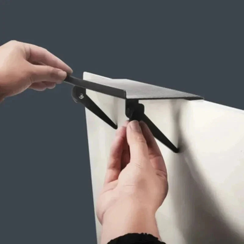 Adjustable Screen Storage Rack - No-Drill Shelf for TV & Computer Monitors