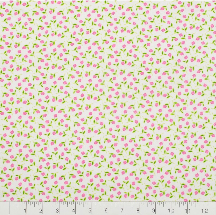 3 Flannel Fat Quarters Wild and Free Little Feet Boutique Pink White 18" x 21"  Baby