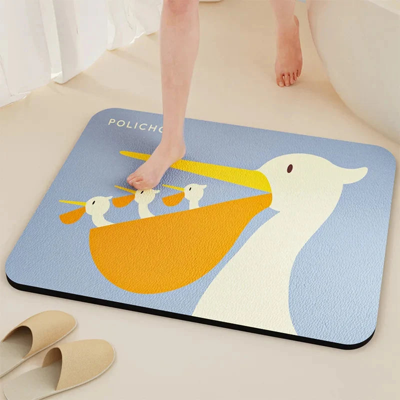 Diatomaceous Earth Bath Mat – Quick-Dry Non-Slip Absorbent Rug