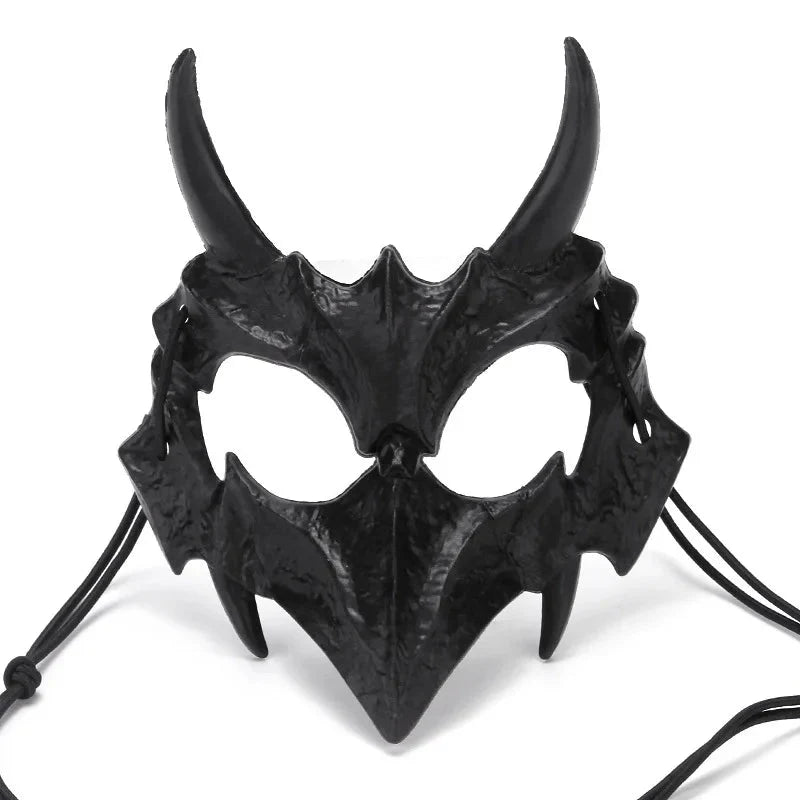 Halloween Half-Face Mask - Dragon, Tiger, Tengu, Wolf, and Skull Designs