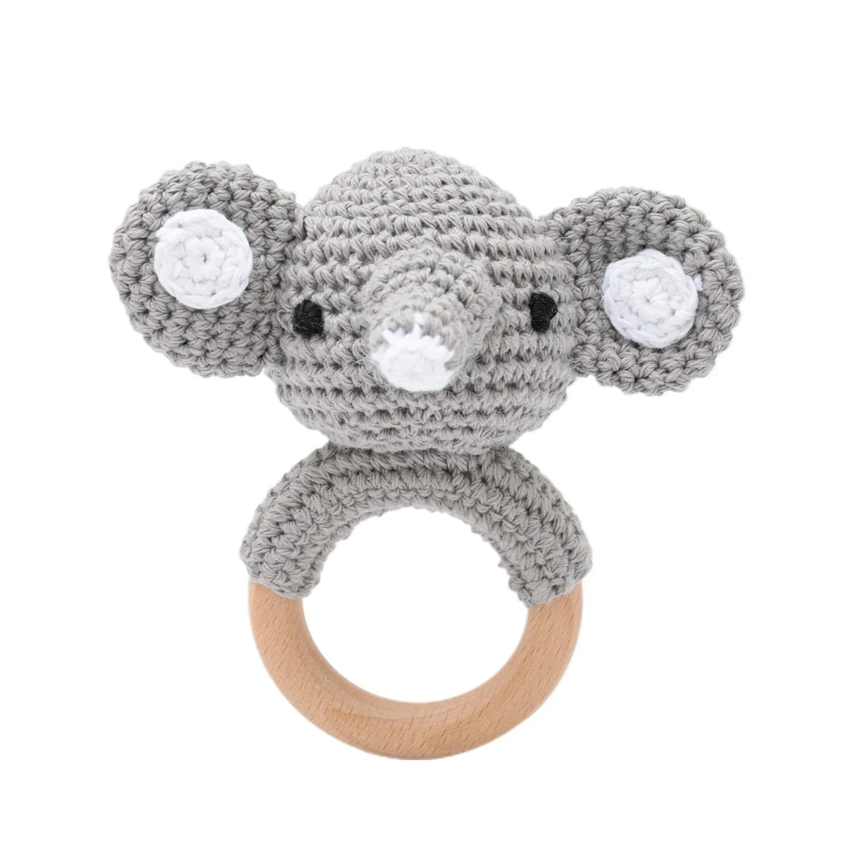 Crochet Animal Rattle Baby Toy Montessori Teether