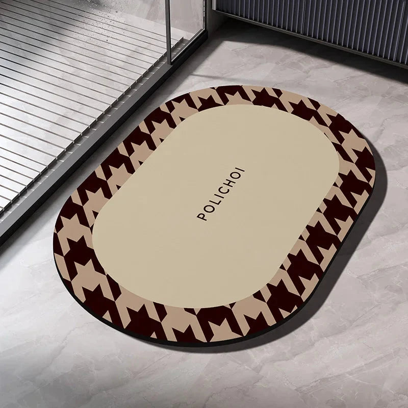 Diatomaceous Earth Bath Mat – Quick-Dry Non-Slip Absorbent Rug