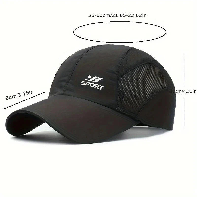 UV Protection Baseball Cap – Quick-Drying, Breathable Strapback for Hiking & Fishing