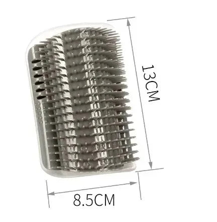 Cat Corner Brush Comb Massager with Catnip – Self-Grooming Wall Arch Scratcher & Hair Removal Tool for Cats