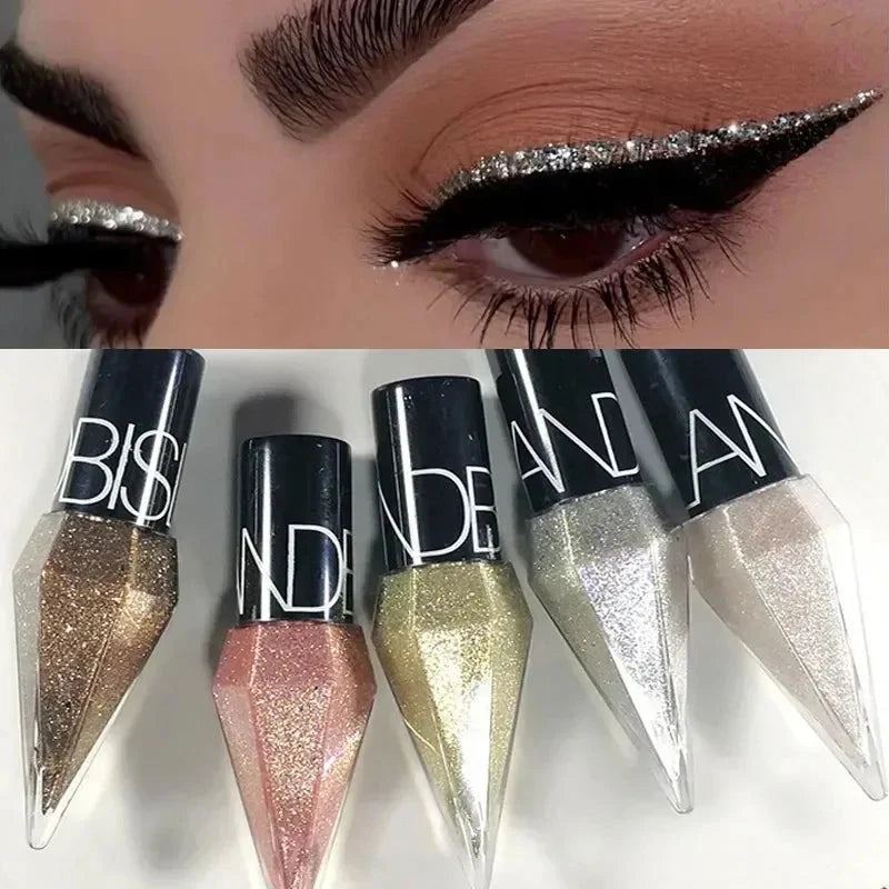 Diamond Shiny Eyeliner Waterproof Silver Rose Gold Glitter Eye Shadow